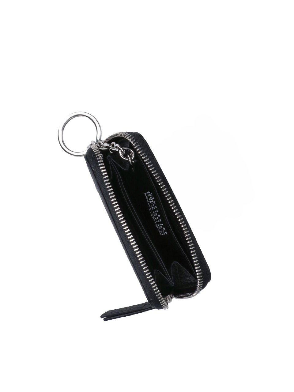 Maison Margiela Black Four Stitches Leather Wallet Zwart