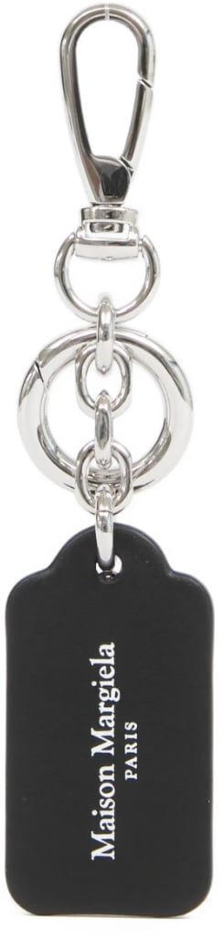 Maison Margiela Double Tag Keyring Small Black Zwart