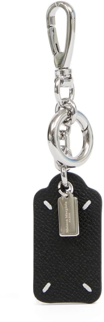 Maison Margiela Double Tag Keyring Small Black Zwart