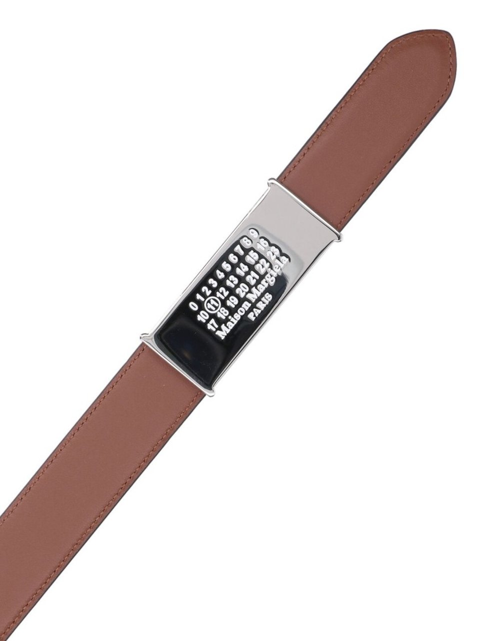 Maison Margiela Numeric Reversible Belt – Brown/Black Zwart