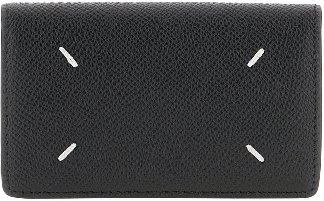 Maison Margiela Maison Margiela Black leather wallet Zwart