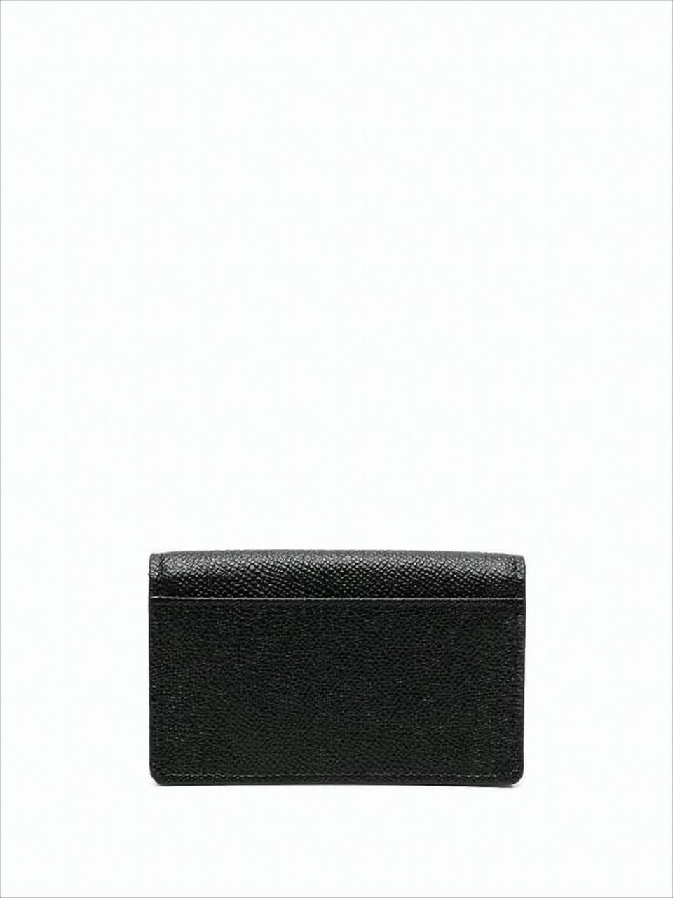 Maison Margiela Neutrals Four Stitches Textured Card Holder Zwart