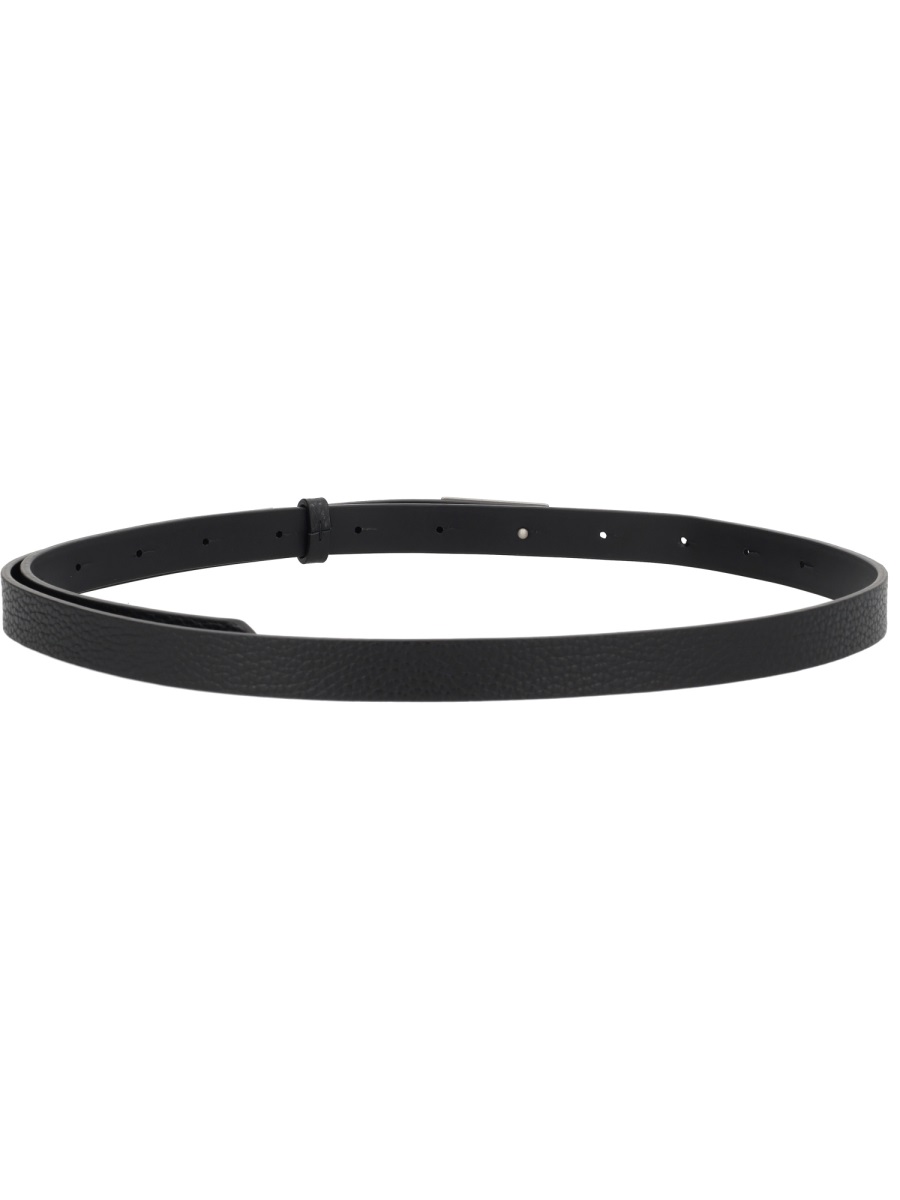 Maison Margiela Numeric Leather Engraved Buckle Belt Zwart