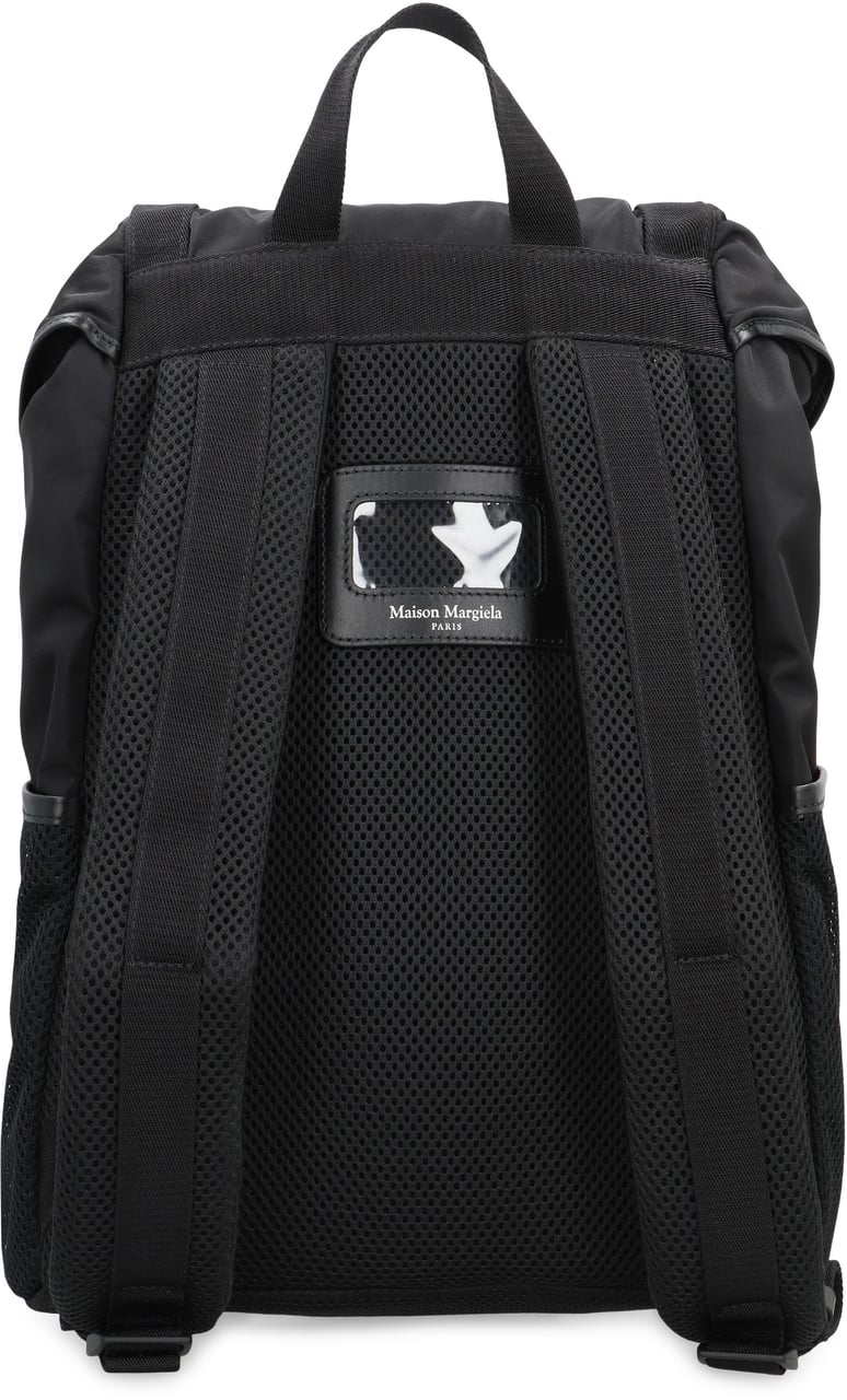 Maison Margiela Medium backpack in technical fabric Zwart