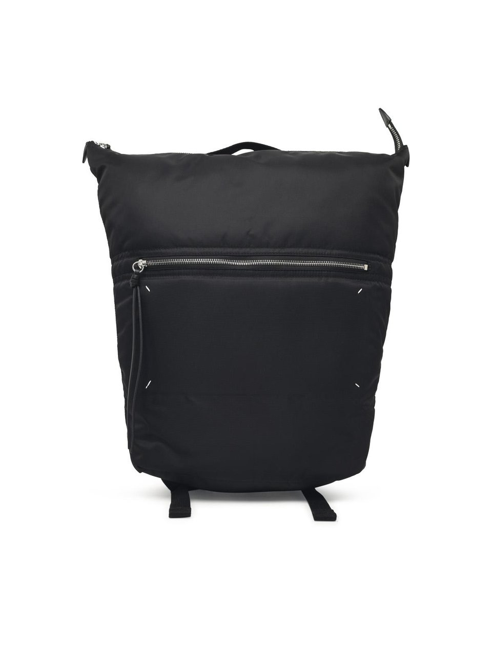Maison Margiela Black Fabric Backpack with Iconic Four Stitches Detail Zwart