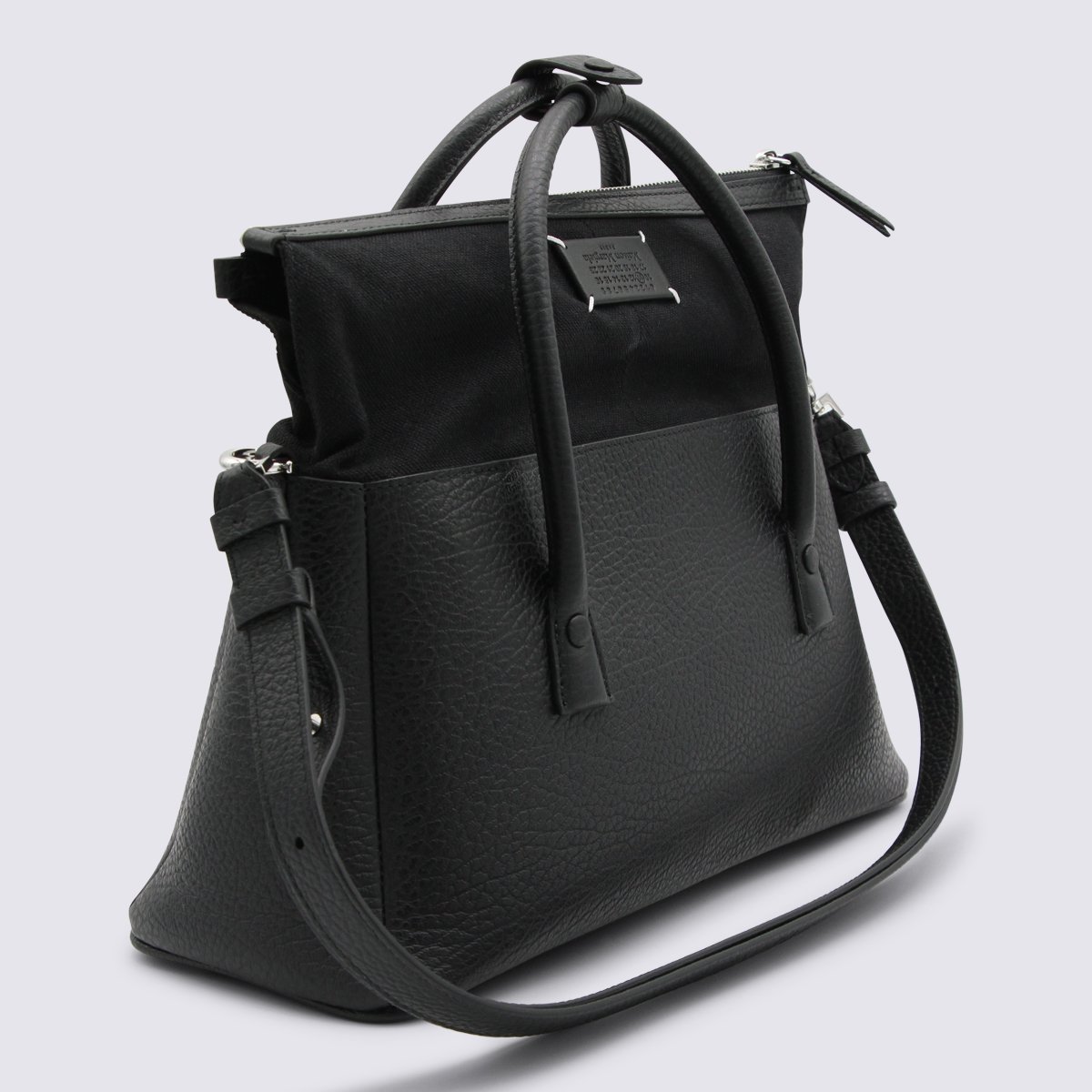 Maison Margiela '5ac East West' Black Leather Bag Zwart