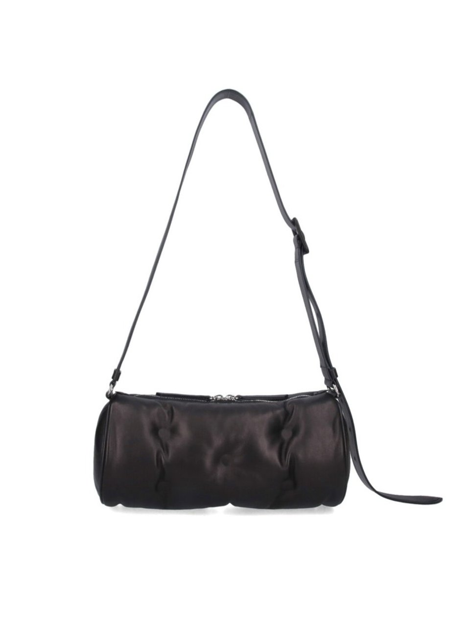 Maison Margiela Black Nappa Leather "Glam Slam" Shoulder Bag Zwart