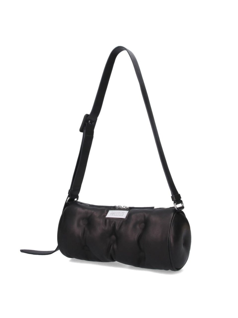 Maison Margiela Black Nappa Leather "Glam Slam" Shoulder Bag Zwart