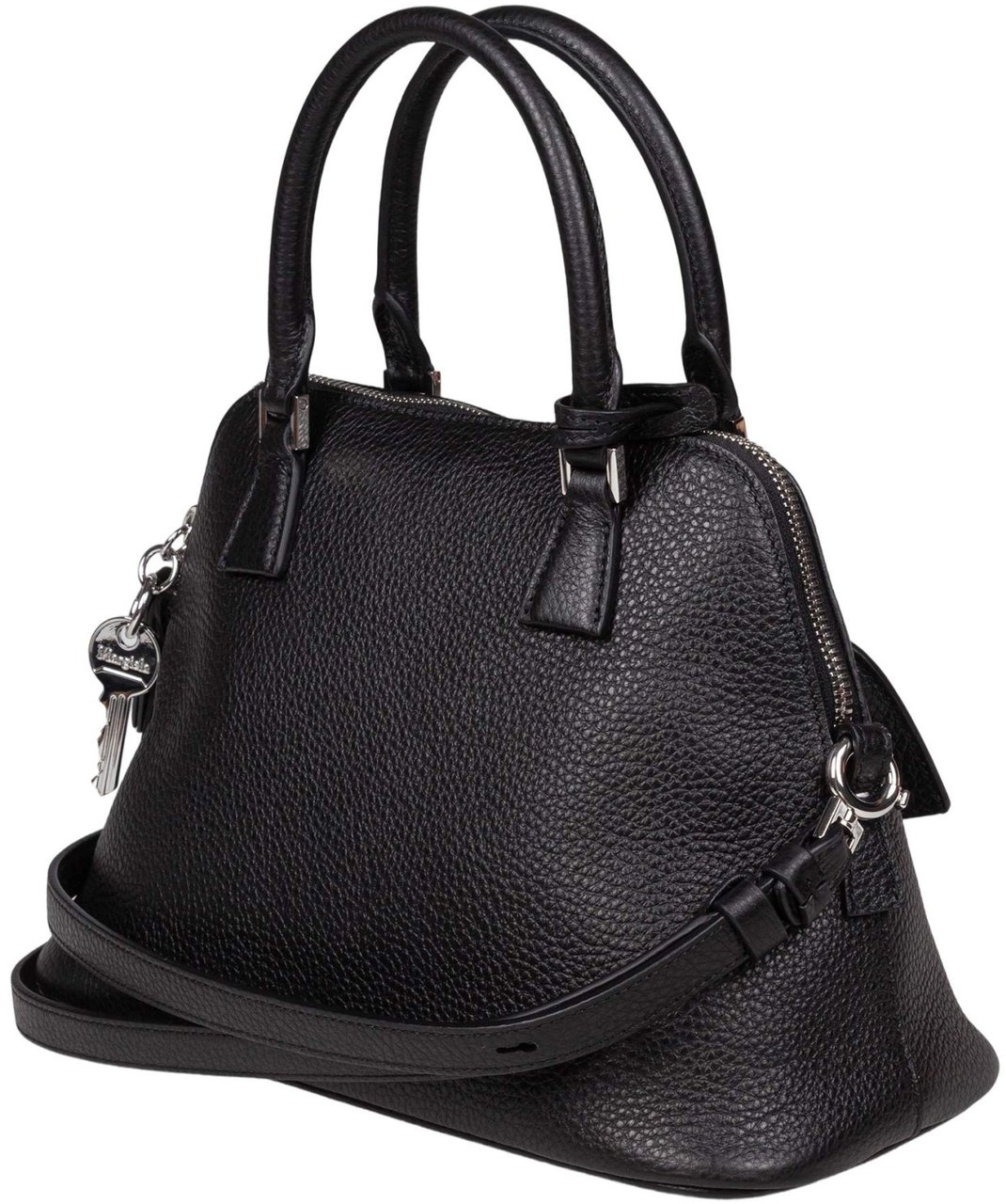 Maison Margiela Maison margiela 5ac soft mini calfskin handbag, black Zwart