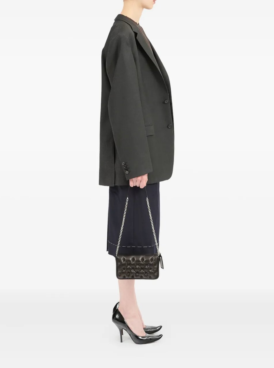 Maison Margiela Glam Slam Embroidery Flap Mini Black Zwart