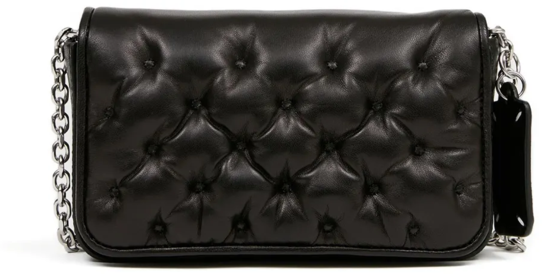 Maison Margiela Glam Slam Embroidery Flap Mini Black Zwart