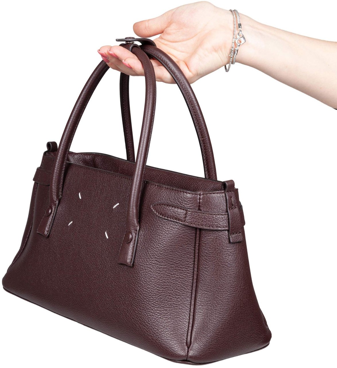 Maison Margiela Maison margiela 5ac brown leather handbag Bruin