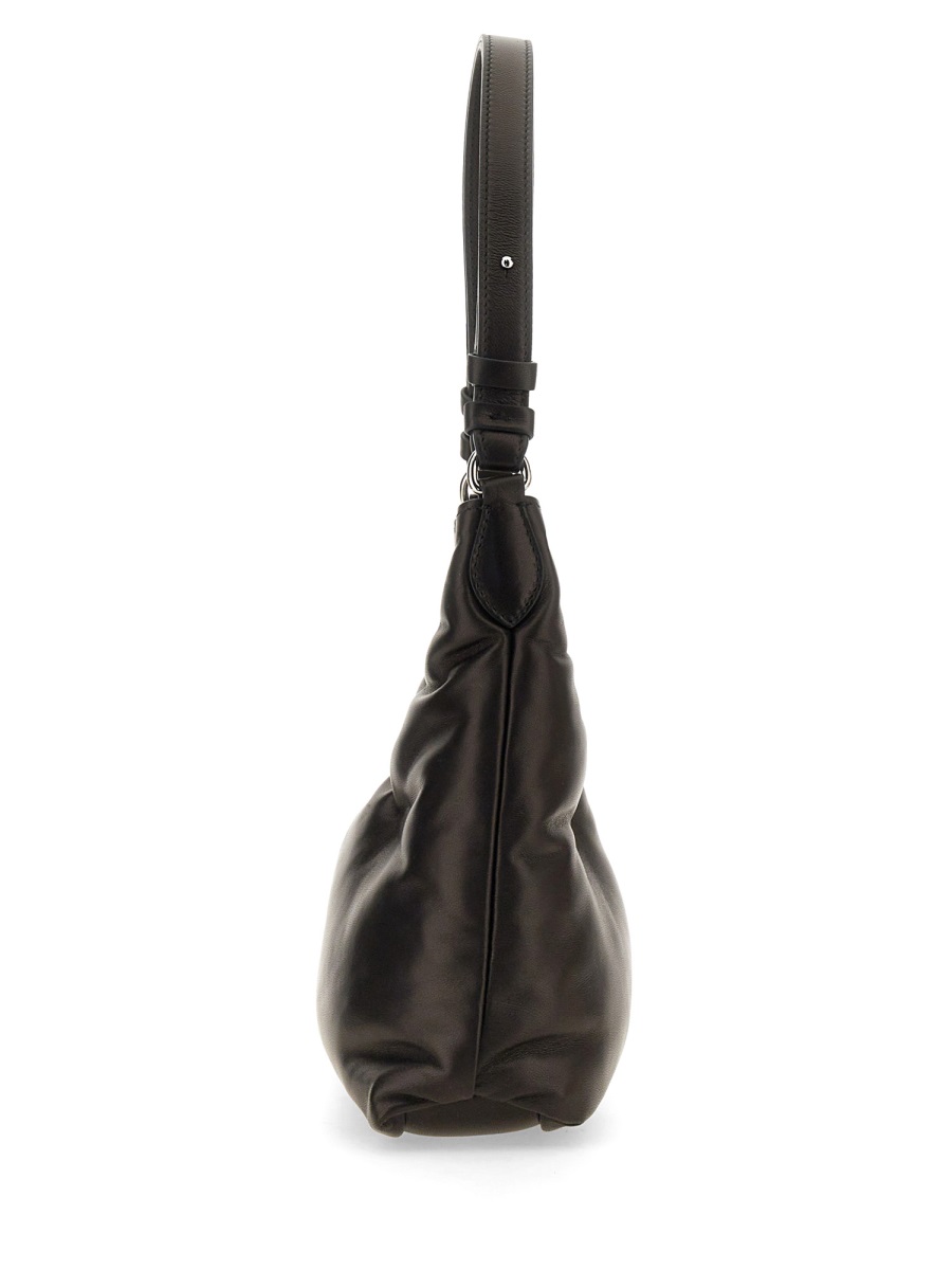 Maison Margiela Glam Slam Hobo Leather Padded Bag Zwart