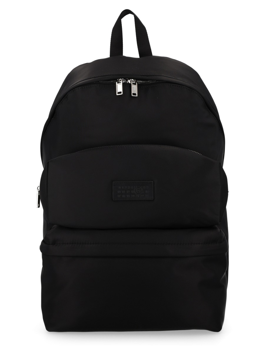 Maison Margiela Black Numeric Polyamide Backpack Zwart