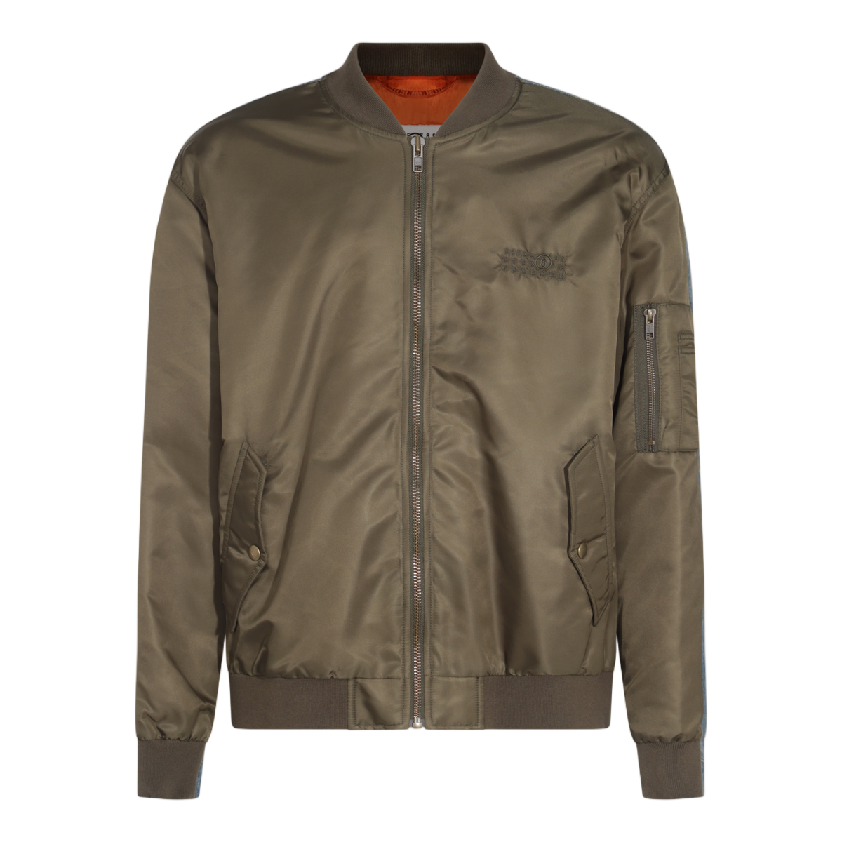 Maison Margiela Two-Sided Bomber Jacket With Unique Design And Bright Lining Grijs