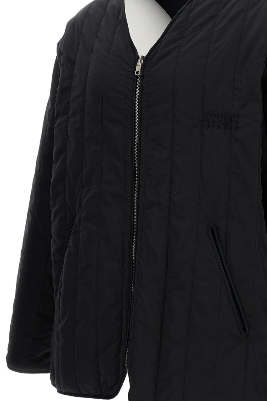 Maison Margiela Black Reversible Quilted Padded Jacket Zwart