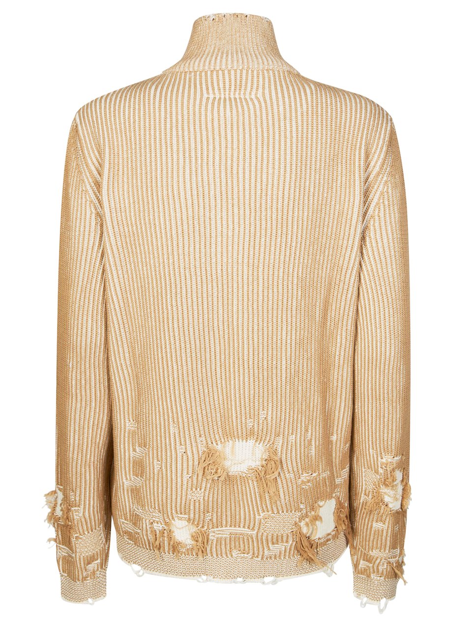 Maison Margiela Sports Jacket Ribbed Frayed Holes Jacket Neutraal