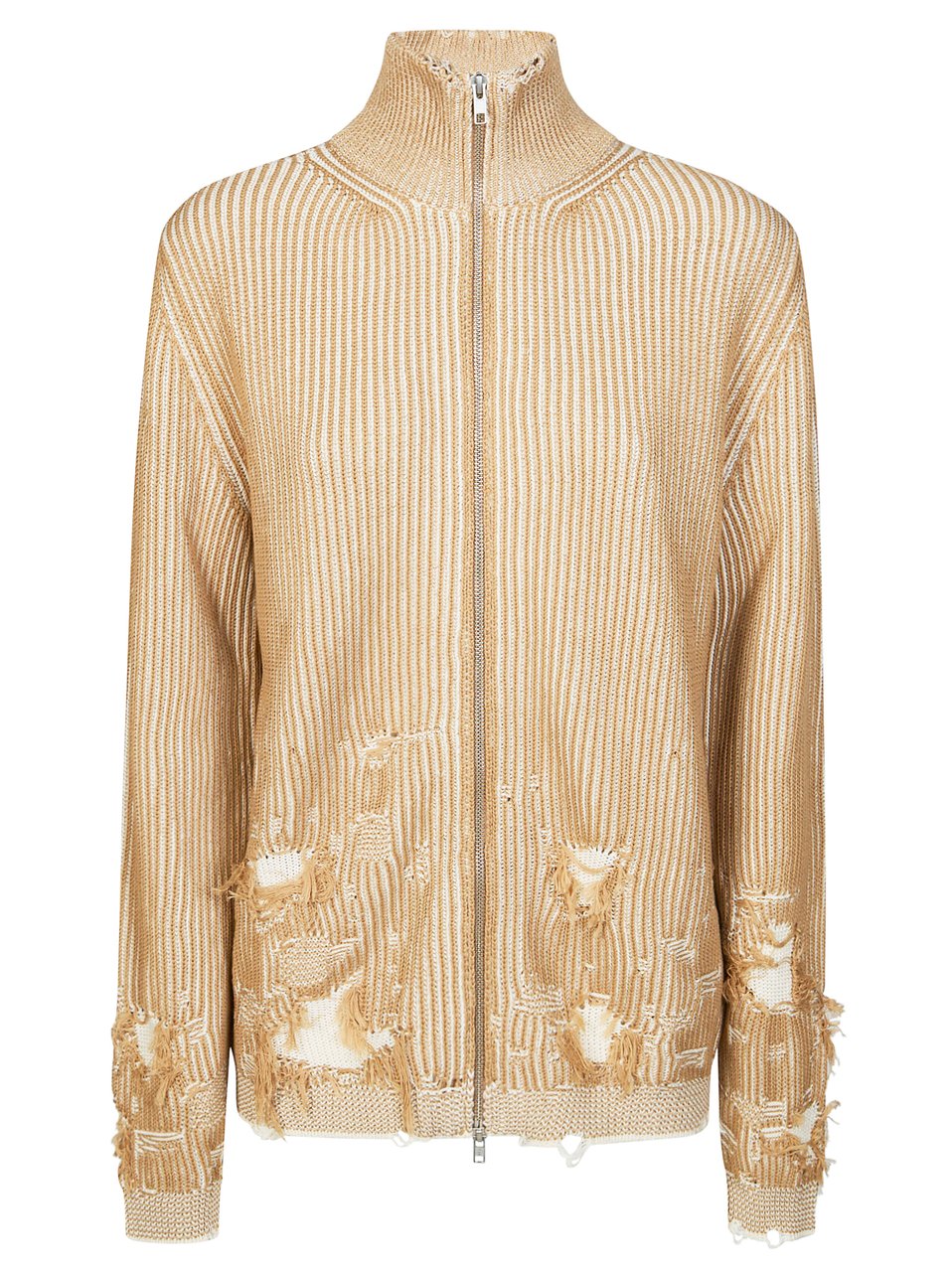 Maison Margiela Sports Jacket Ribbed Frayed Holes Jacket Neutraal