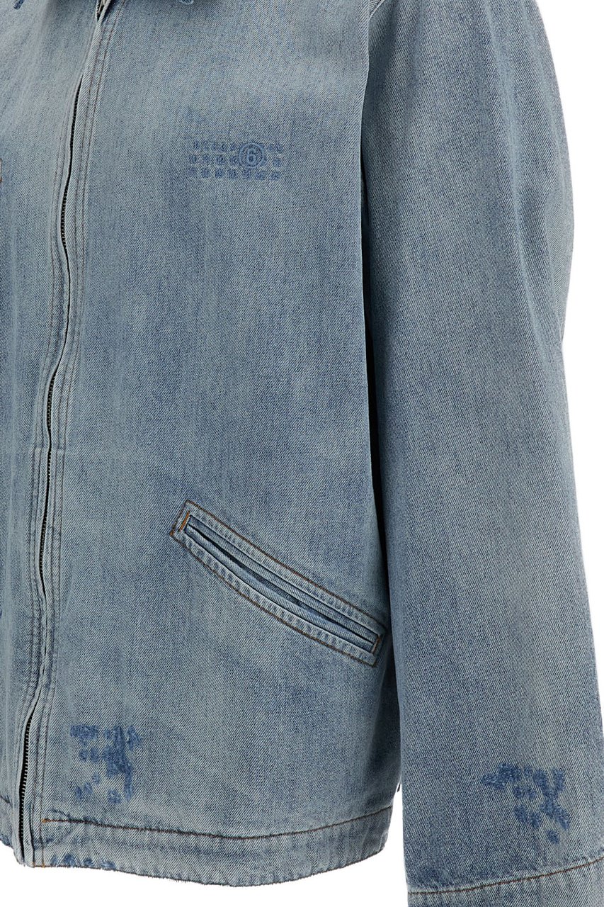 Maison Margiela Pure Cotton Denim Jacket Blauw