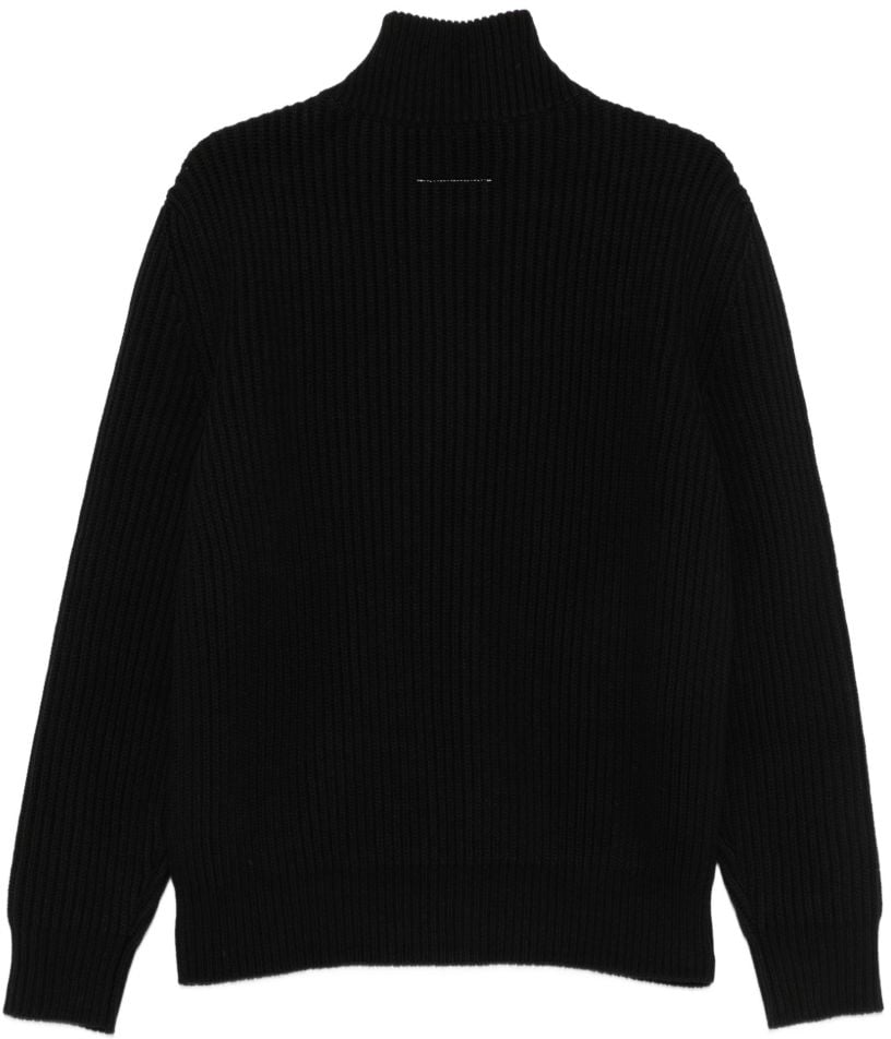 Maison Margiela Coats Black Zwart