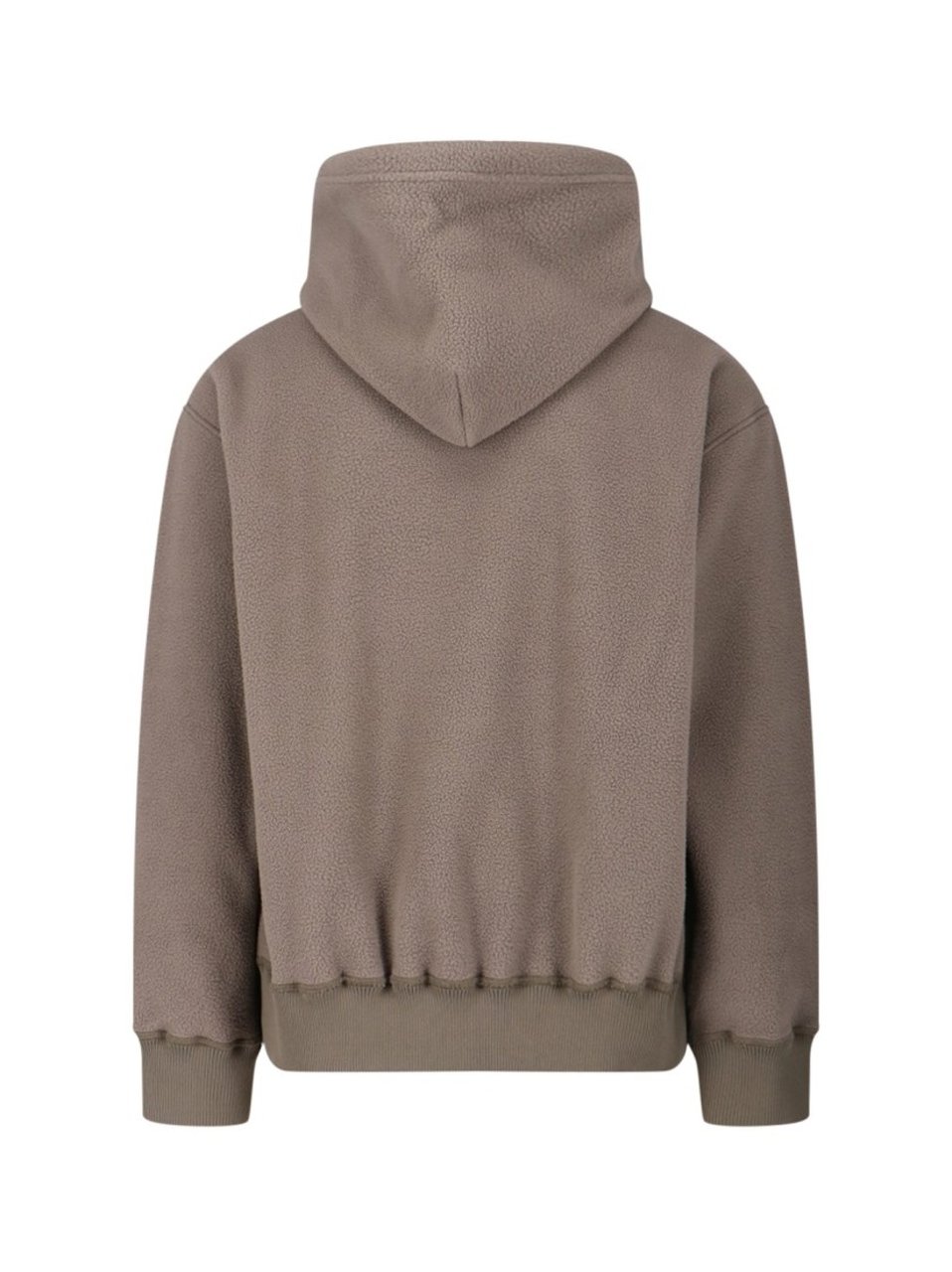 Maison Margiela Teddy Fabric Hoodie With Embroidered Mm6 Logo Bruin