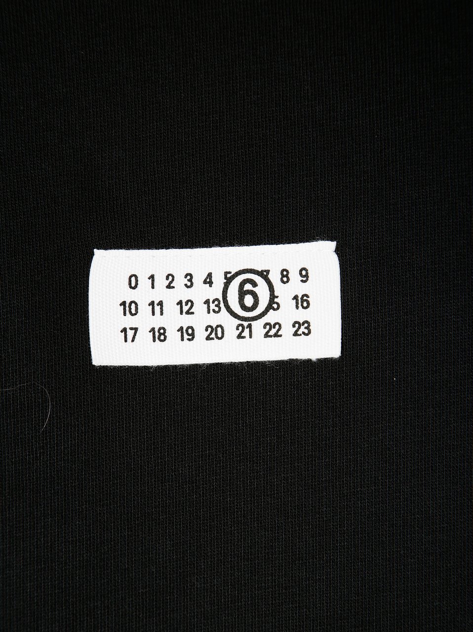 Maison Margiela Relaxed Fit Crew Neck Sweatshirt with Ribbed Detailing Zwart