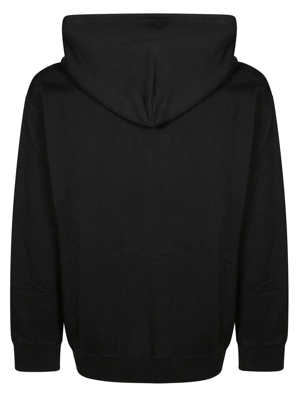 Maison Margiela Relaxed Fit Crew Neck Sweatshirt with Ribbed Detailing Zwart