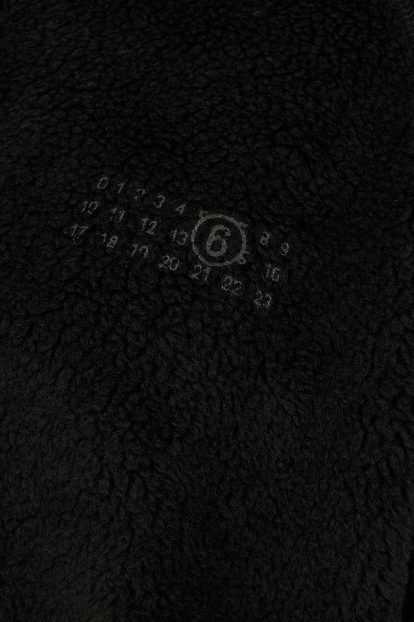 Maison Margiela Mm6 Black polyester sweatshirt Zwart