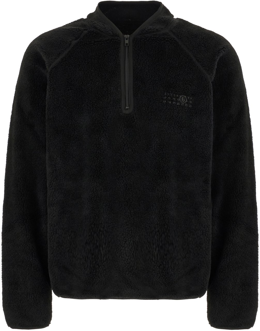 Maison Margiela Mm6 Black polyester sweatshirt Zwart