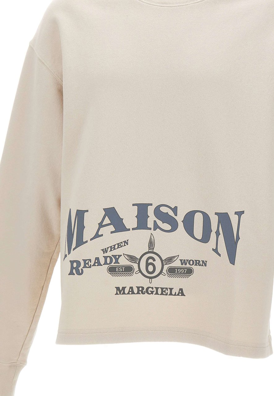 Maison Margiela Sweaters Beige Wit