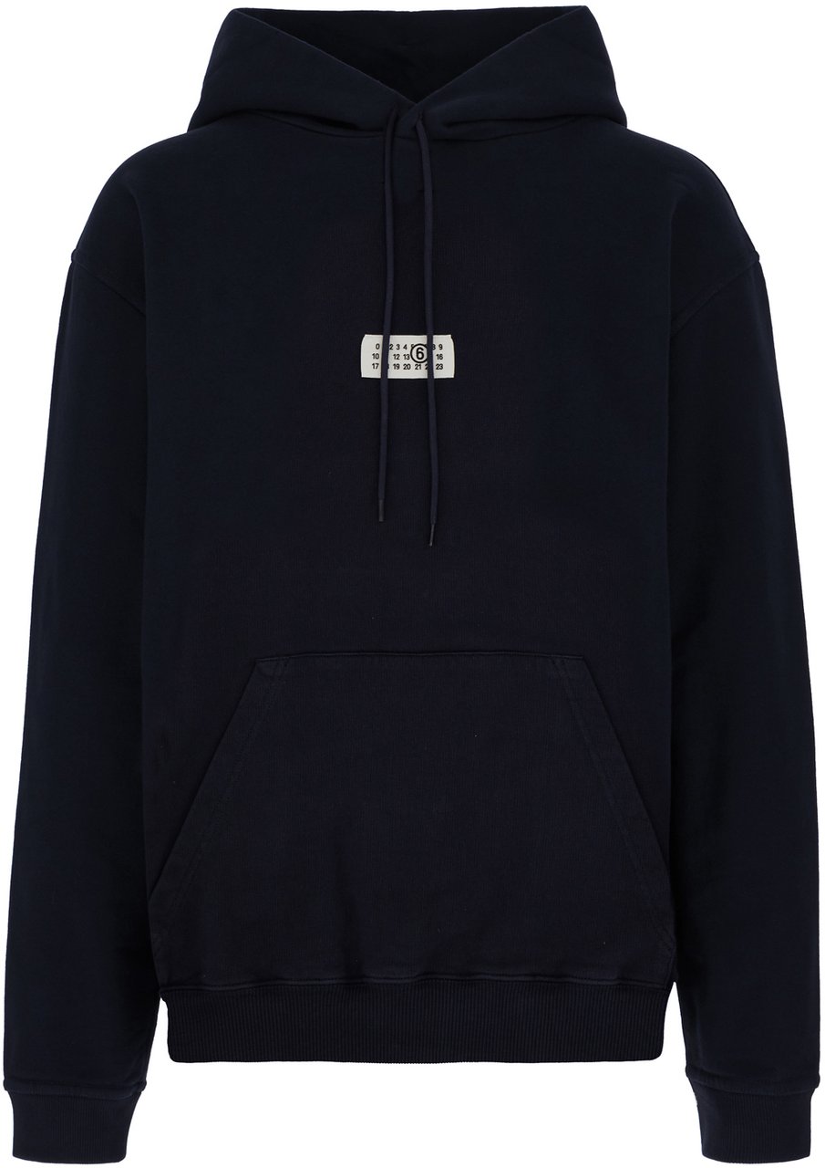 Maison Margiela Mm6 Black cotton sweatshirt Zwart