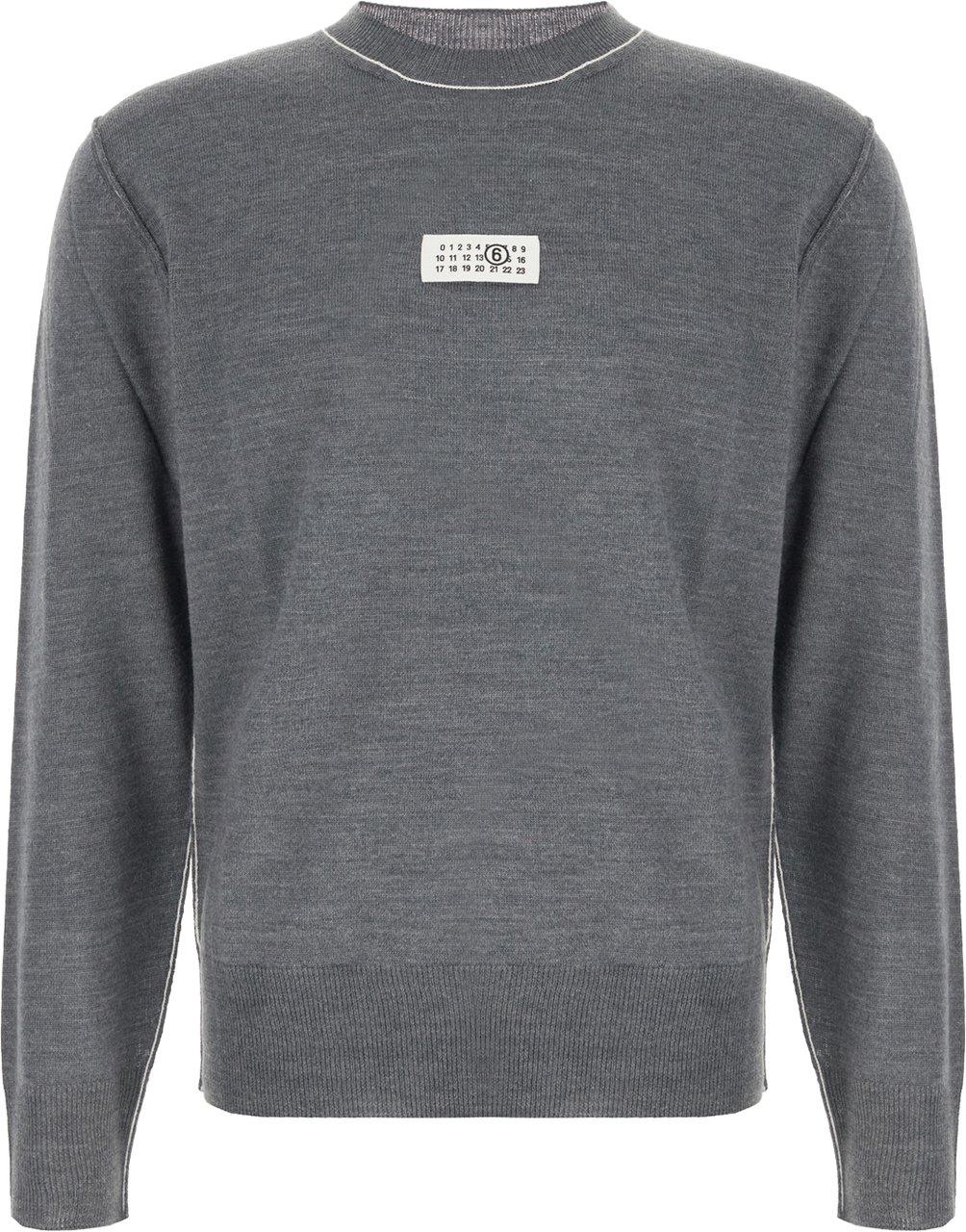 Maison Margiela Mm6 Grey wool blend sweater Grijs