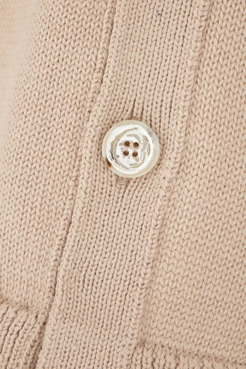 Maison Margiela Mm6 Beige wool and acrylic cardigan Beige