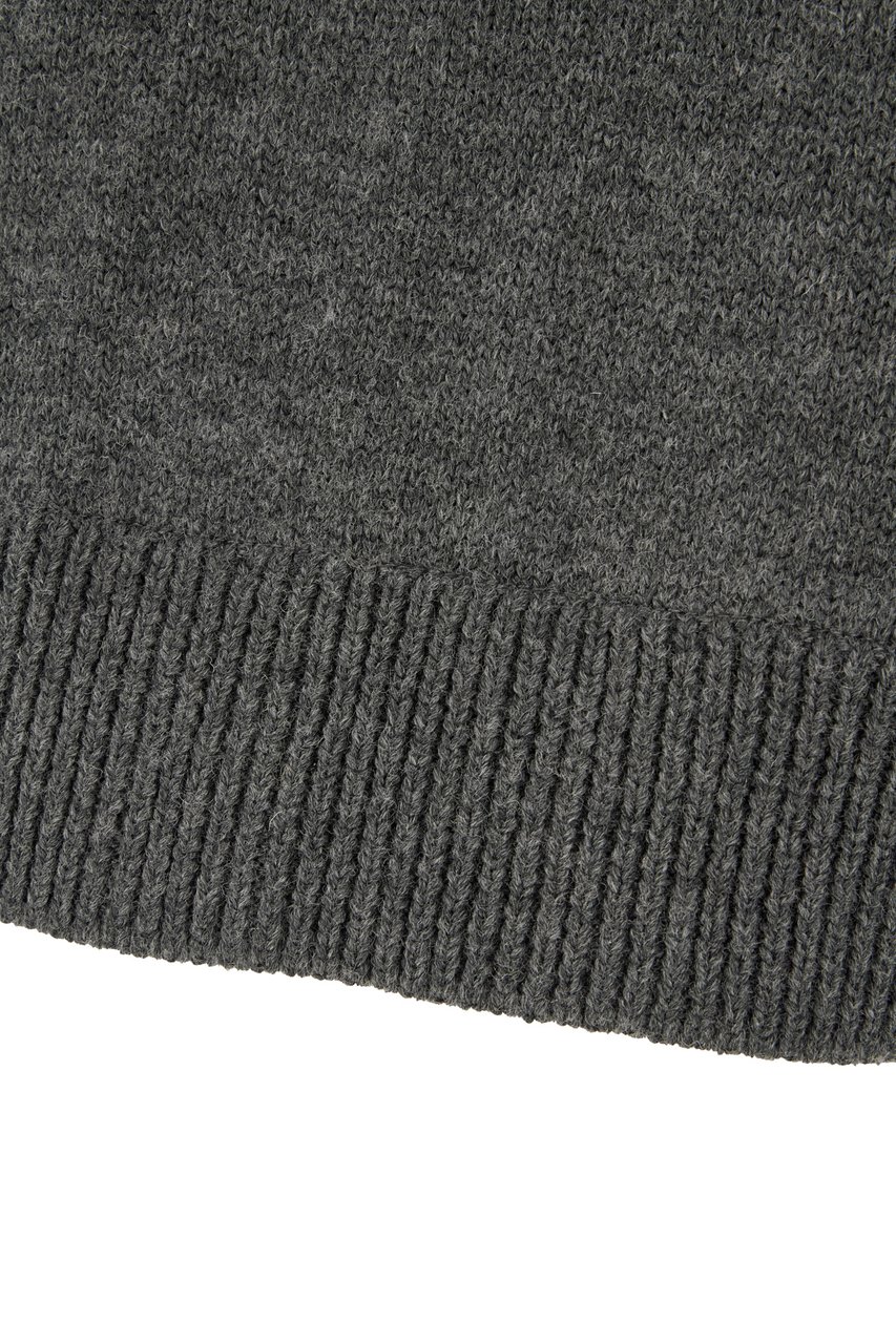 Maison Margiela Mm6 Graphite wool and acrylic cardigan Grijs