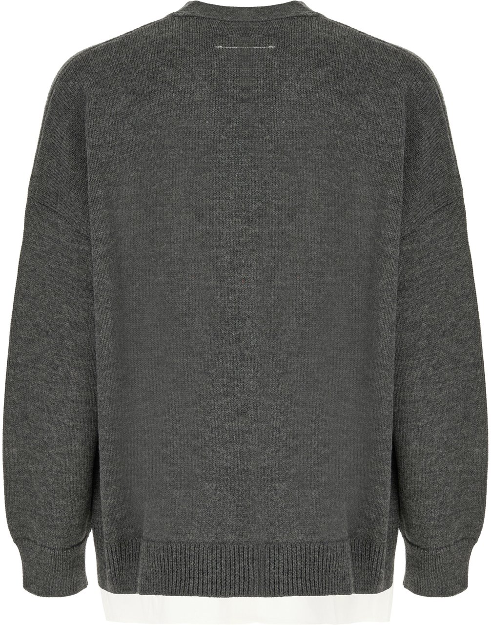 Maison Margiela Mm6 Graphite wool and acrylic cardigan Grijs
