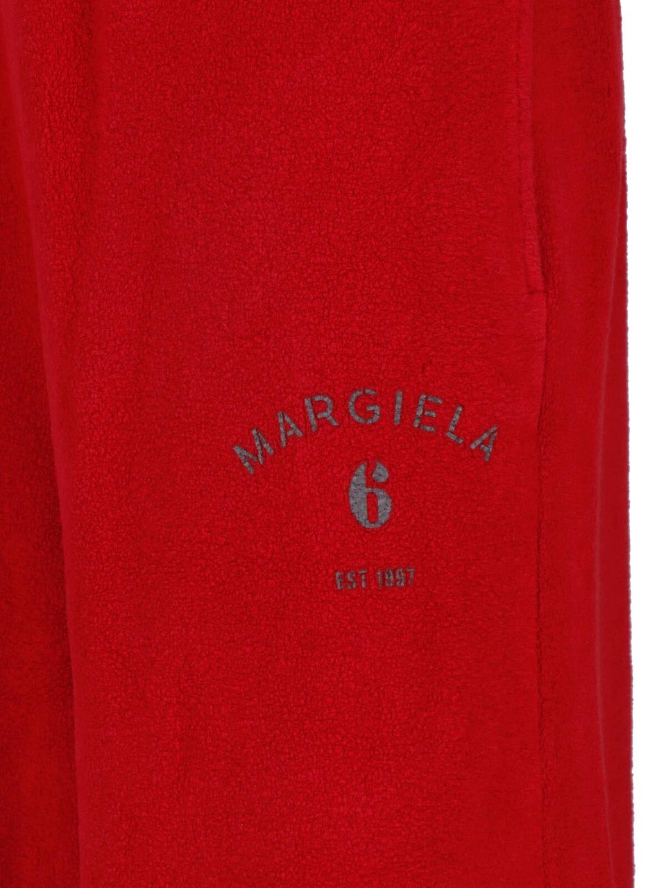Maison Margiela Red Cotton Terry Straight-Leg Sweatpants Rood