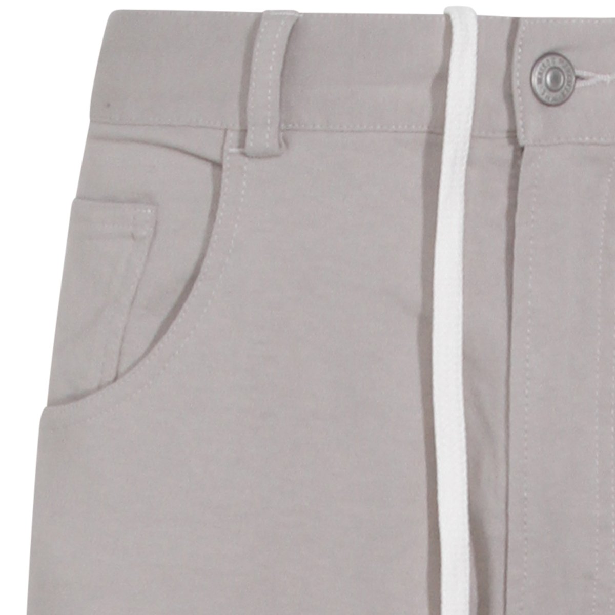 Maison Margiela Straight-Leg Trousers with Structured Waistband Grijs