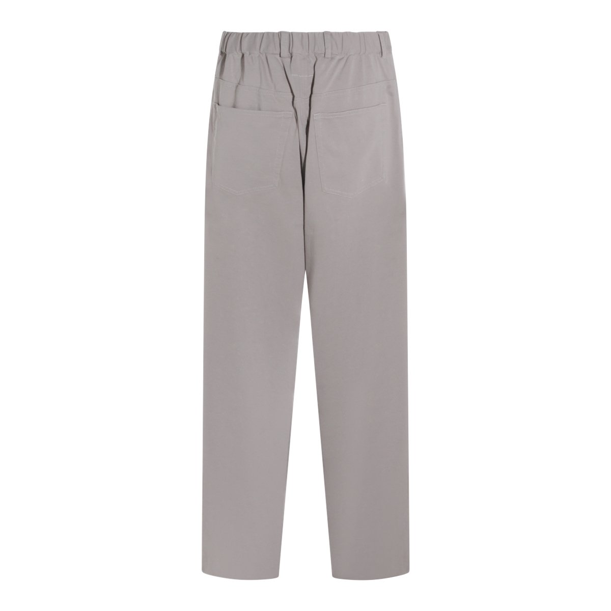 Maison Margiela Straight-Leg Trousers with Structured Waistband Grijs
