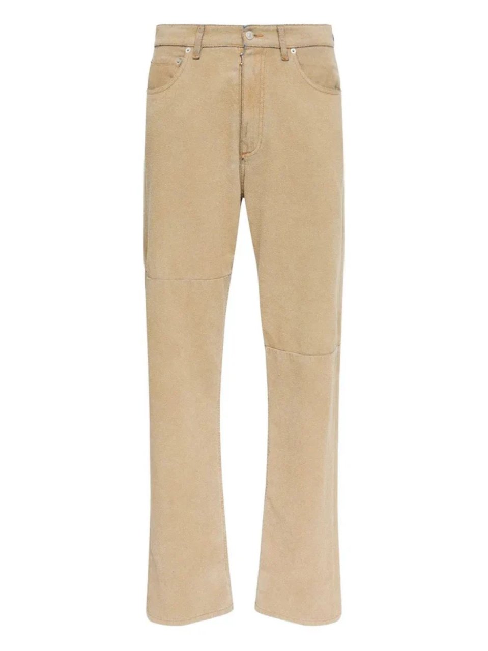 Maison Margiela Beige Knee Stitching Cotton Jeans Neutraal