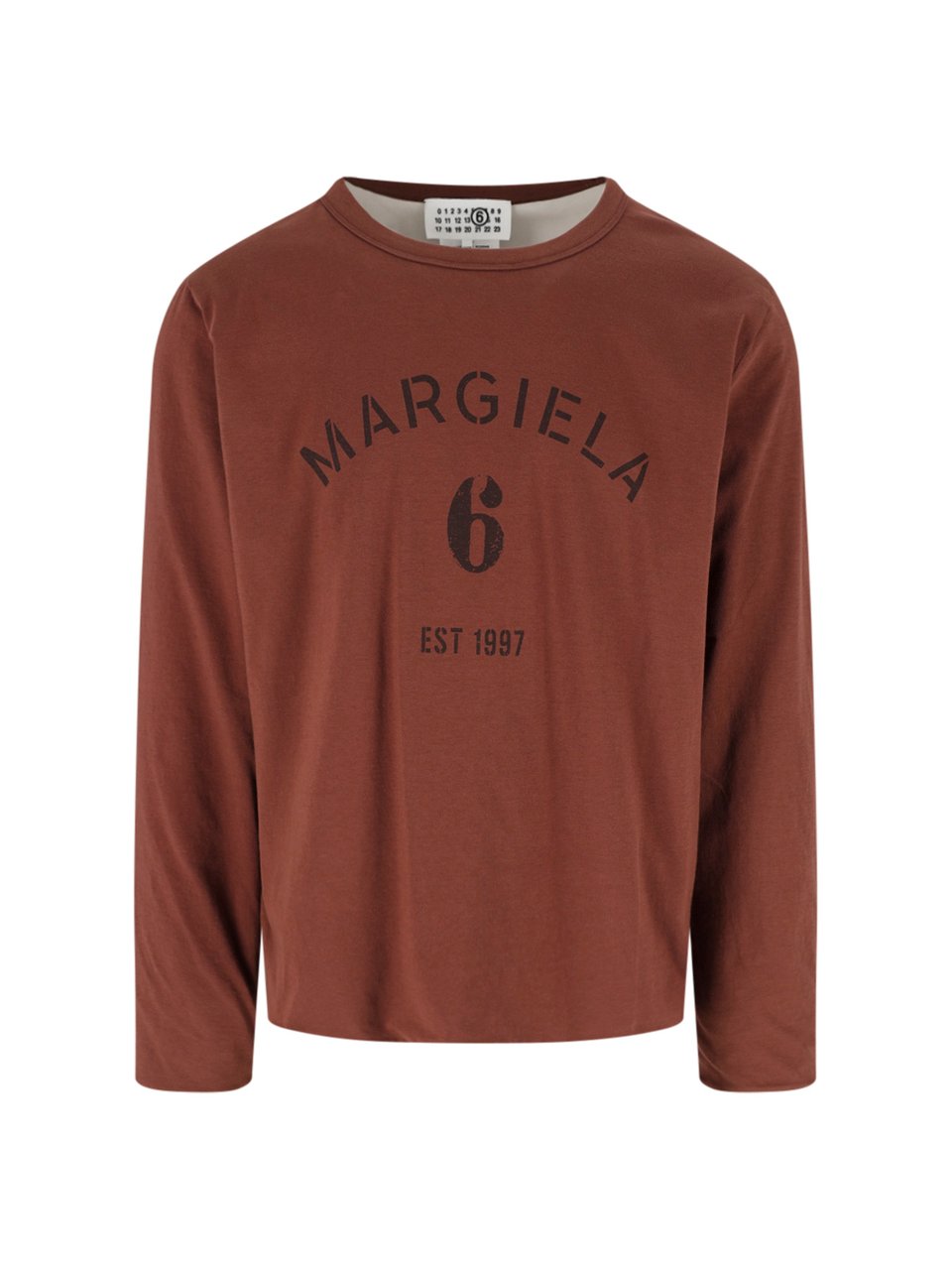 Maison Margiela Brown Cotton Reversible Long-Sleeve T-Shirt Bruin