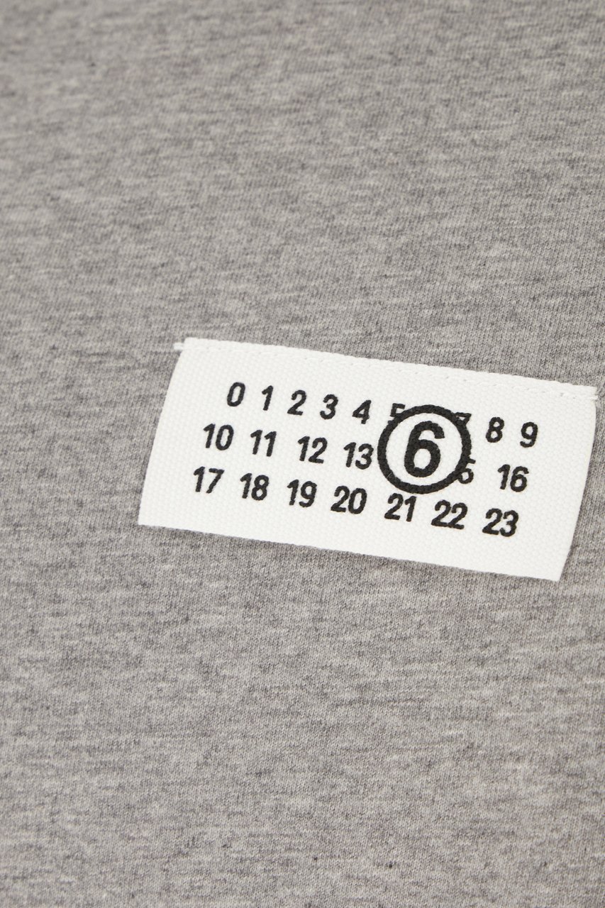 Maison Margiela Mm6 Melange grey cotton t-shirt Grijs