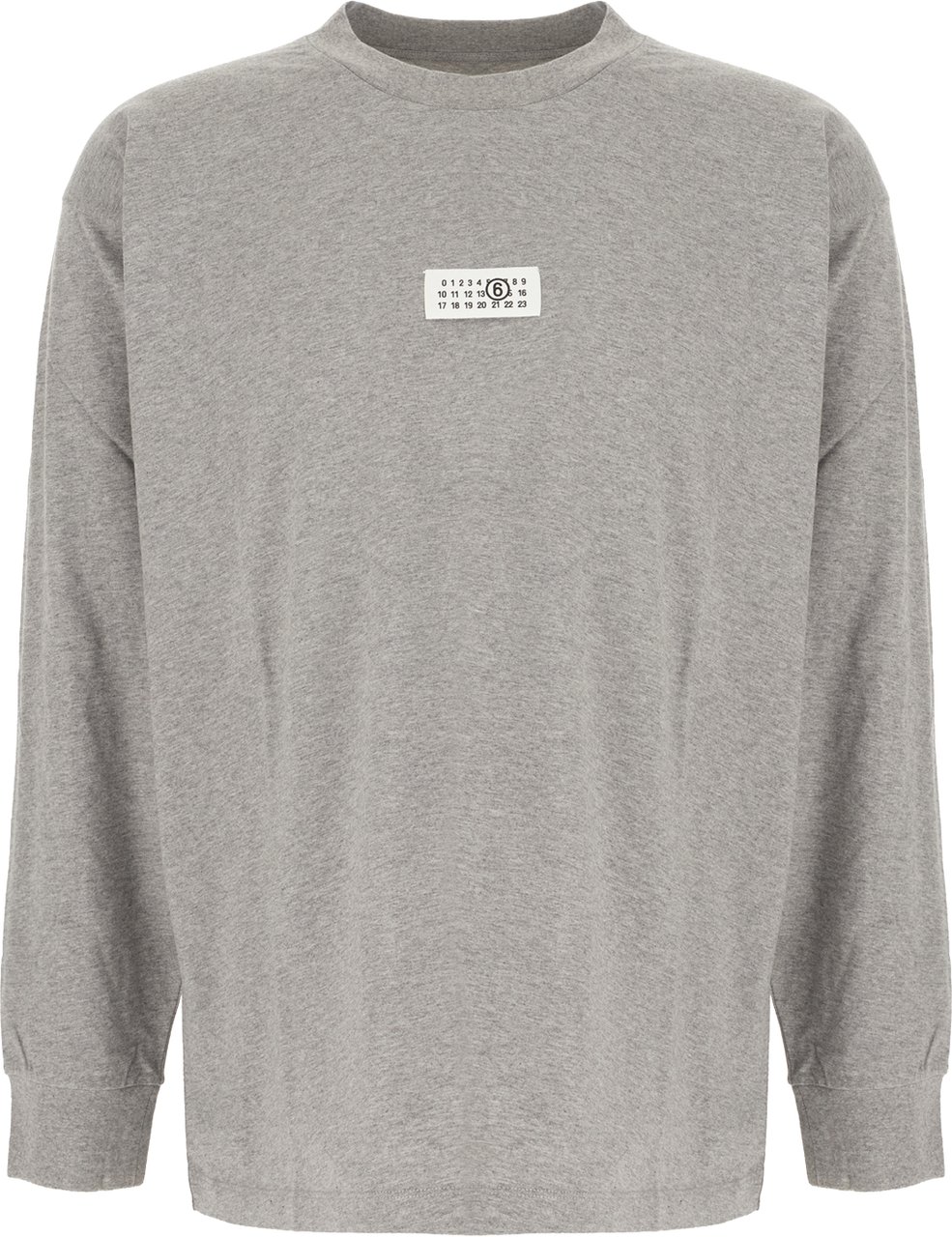 Maison Margiela Mm6 Melange grey cotton t-shirt Grijs