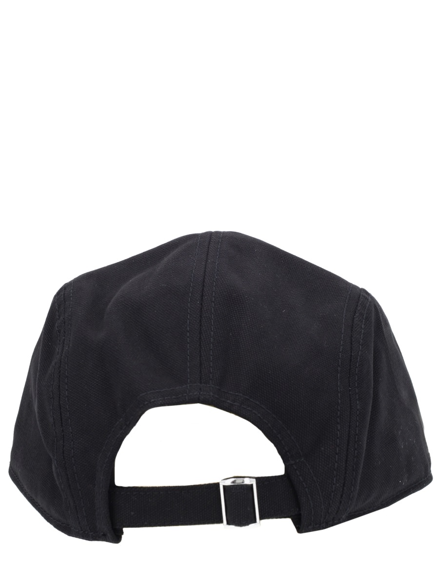 Maison Margiela Neutrals Embossed Logo Cotton Baseball Hat Zwart