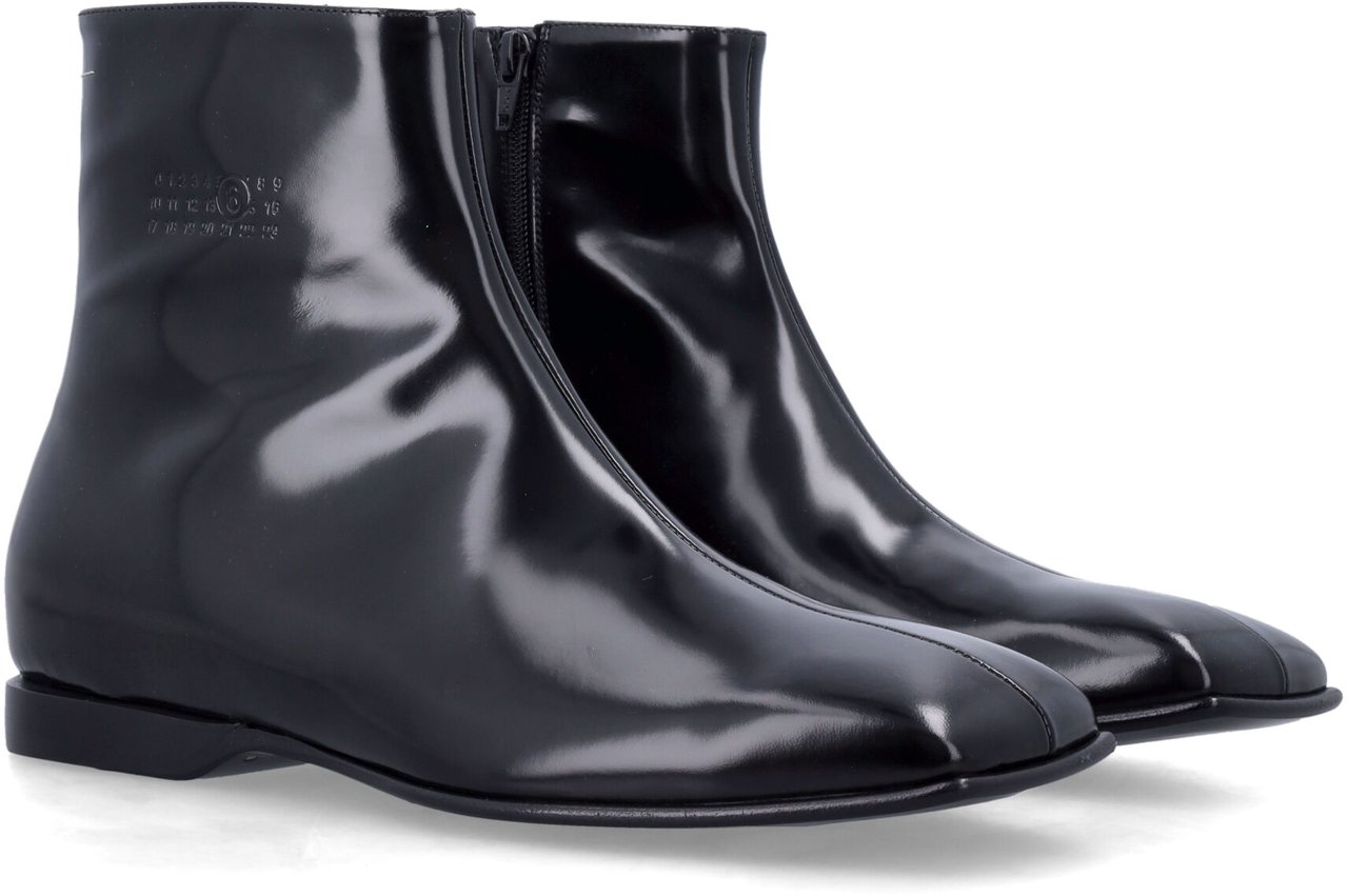 Maison Margiela Ankle Bootie Square Nero Zwart