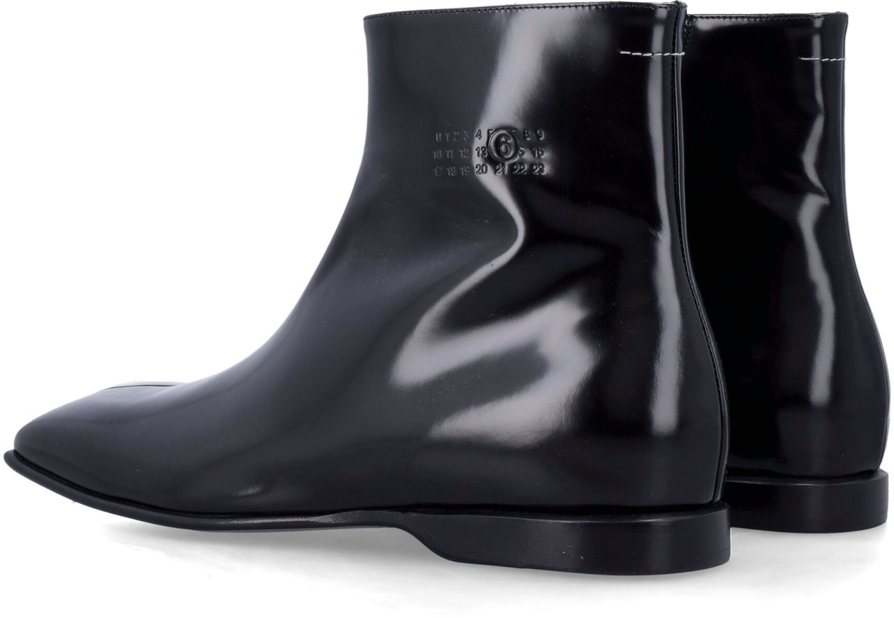 Maison Margiela Ankle Bootie Square Nero Zwart