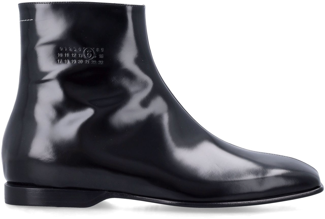 Maison Margiela Ankle Bootie Square Nero Zwart