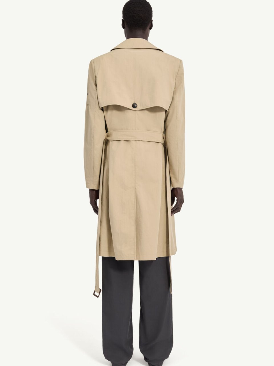 Maison Margiela Beige Belted Waist Cotton Trench Coat Neutraal
