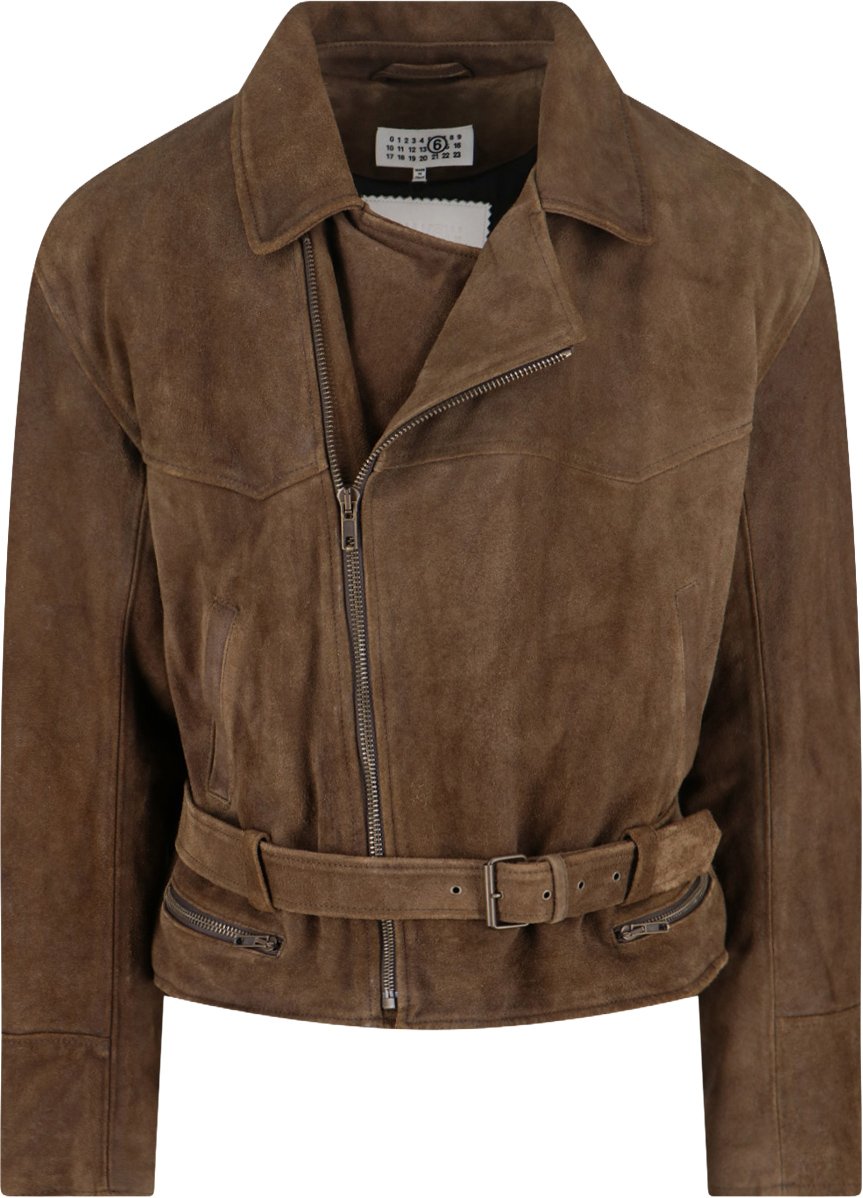 Maison Margiela Biker Jacket – Brown Neutraal
