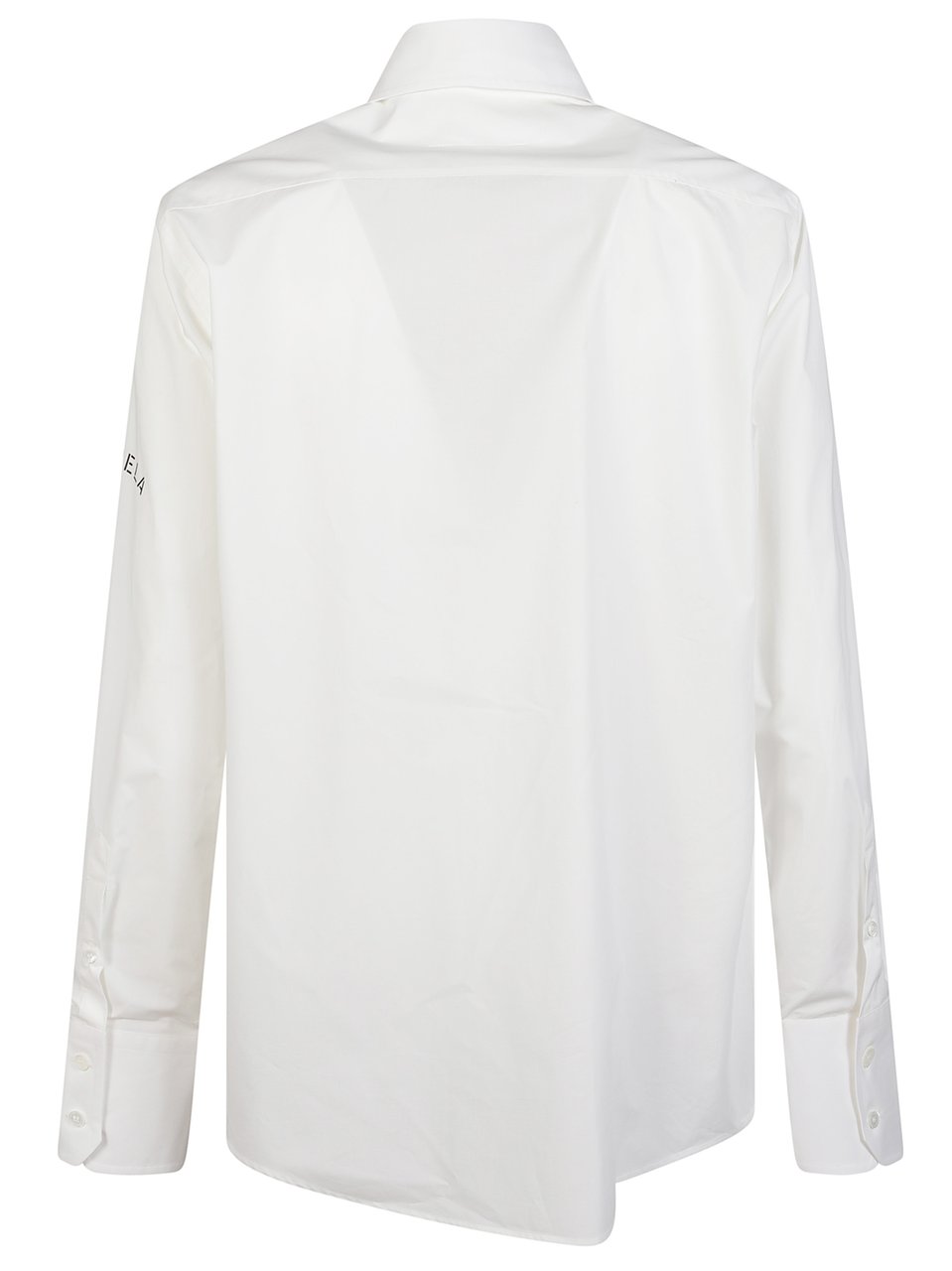 Maison Margiela White Left Sleeve Printed Cotton Shirt Wit