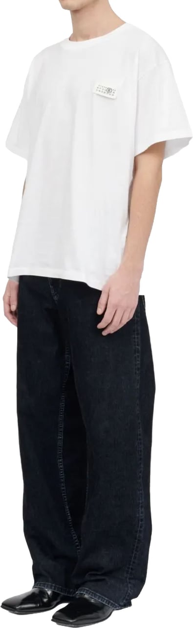 Maison Margiela Mm6 Numbers Logo T-shirt Wit